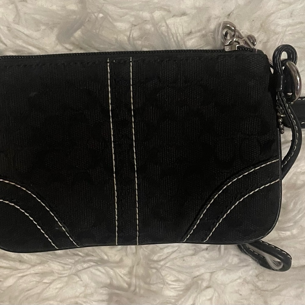 Vintage Coach Black Wristlet